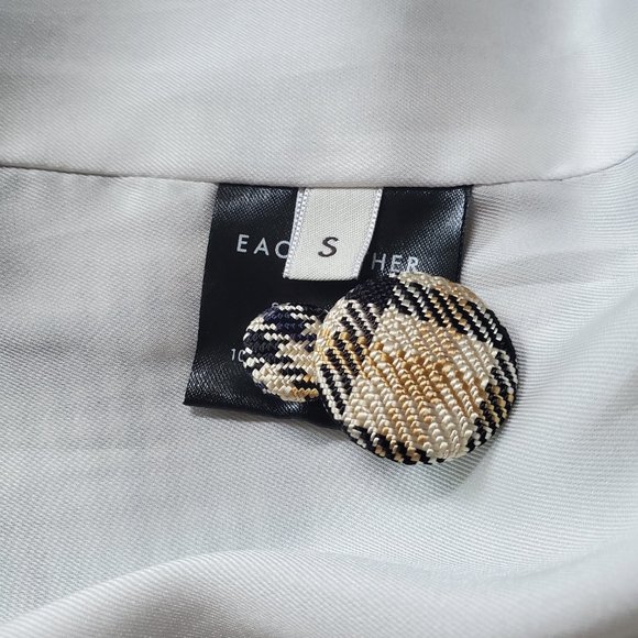 NWOT EACH X OTHER LONG PLAID DUSTER COAT - Picture 10 of 10